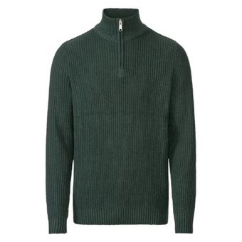 بافت نیم زیپ مردانه برند لیورجی مدل سبز کله غازی  4334036064658