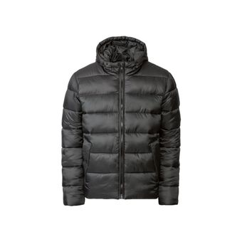 کاپشن پف‌دار مردانه برند لیورجی مدل مشکی و کلاه مشکی براق 4058143037595