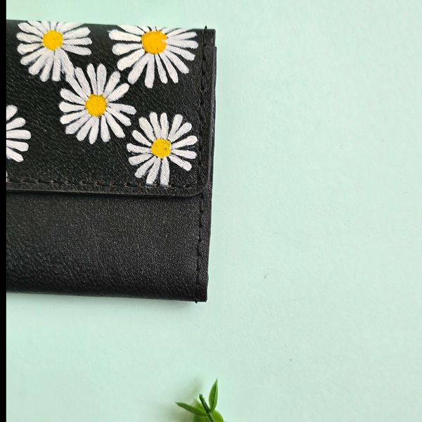 کیف پول جیبی چرم طبیعی بزی زنانه (نقاشی کار دست)
