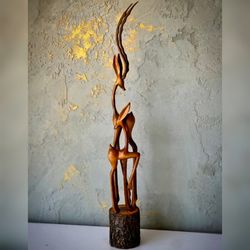 مجسمه چوبی مدل غزال A2