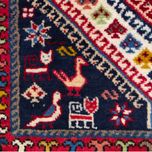 فرش دستباف سایز پادری یا پشتی زمینه کرم (تمام پشم یلمه طرح حوضی ) کد6191