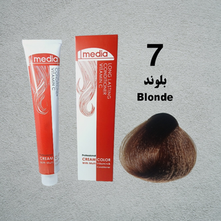 رنگ مو مدیا سری طبیعی شماره 7 حجم 100 میلی لیتر رنگ بلوند