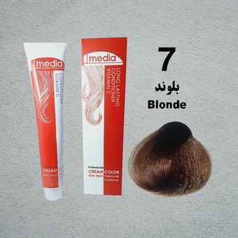 رنگ مو مدیا سری طبیعی شماره 7 حجم 100 میلی لیتر رنگ بلوند