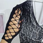 بادی فیشنت یکسره آستین‌دار فاق باز زنانه