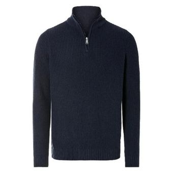 بافت نیم زیپ مردانه برند لیورجی مدل سرمه‌ای 4052916127858