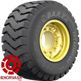 لاستیک لودر 25-23.5 بارز گل BAREZ Q10 20PLY سایز 23.5R25 ضدبرش به همراه تیوب و نوار