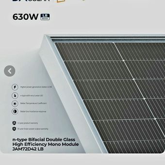 پنل خورشیدی 610W یینگلی سولار مونو کریستال بایفشیال