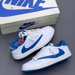 کتونی اسپرت (جردن ترویس جدید) سفید آبی کاربنی