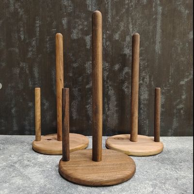 پایه رول دستمال کاغذی از چوب گردو