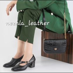 ست مجلسی تمام چرم پاشنه 5 سانت