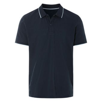 پولوشرت آستین کوتاه مردانه برند لیورجی مدل سورمه‌ای تیره با لبه یقه سفید 482217