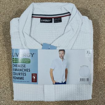 پیراهن آستین کوتاه مردانه برند لیورجی مدل سفید 4052916377628