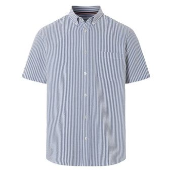 پیراهن آستین کوتاه مردانه برند لیورجی مدل راه‌راه 4052916377789 آبی و سفید
