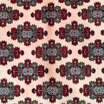 فرش دستباف سایز قالیچه (تمام پشم نقشه گل ترکمنی) کد 6212