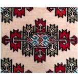 فرش دستباف سایز قالیچه (تمام پشم نقشه گل ترکمنی) کد 6212