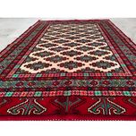 فرش دستباف سایز قالیچه (تمام پشم نقشه گل ترکمنی) کد 6212