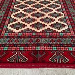 فرش دستباف سایز قالیچه (تمام پشم نقشه گل ترکمنی) کد 6212