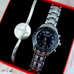 ساعت و دستبند زنانه فلزی کد 021