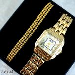 ساعت و دستبند زنانه فلزی کد 017