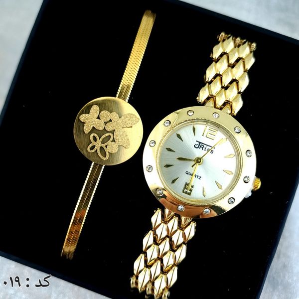 ساعت و دستبند زنانه فلزی کد 019