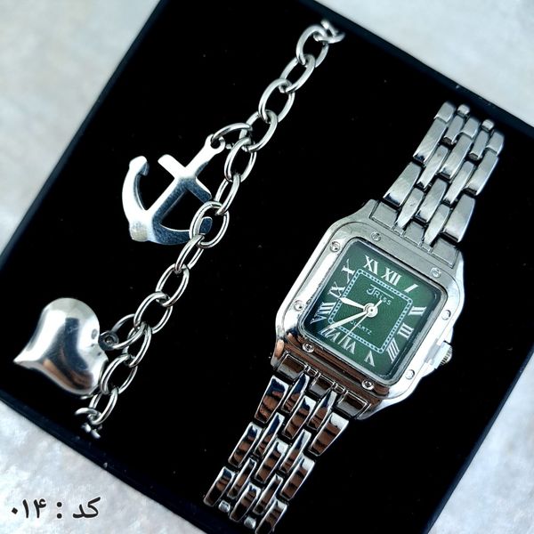 ساعت و دستبند زنانه فلزی کد 014