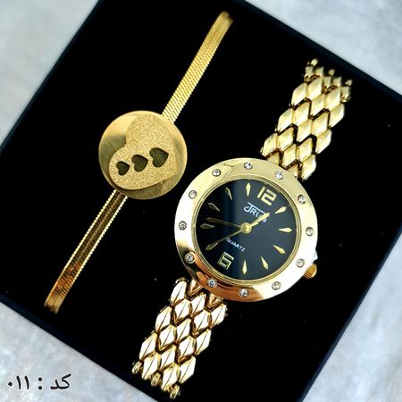 ساعت و دستبند زنانه فلزی کد 011