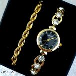 ساعت و دستبند زنانه فلزی کد 016