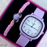 ساعت و دستبند زنانه چرمی کد 117