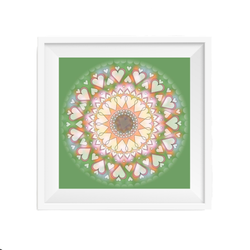 تابلو طرح ماندالای عشق سبز