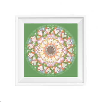 تابلو طرح ماندالای عشق سبز