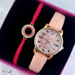ساعت و دستبند زنانه چرمی کد 101