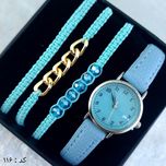 ساعت و دستبند زنانه چرمی کد 116