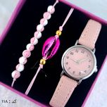 ساعت و دستبند زنانه چرمی کد 118