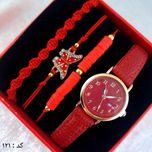 ساعت و دستبند زنانه چرمی کد 121