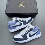 کتونی جردن 1 لو مه نیلی سفید Jordan 1 Low White Indigo Haze
