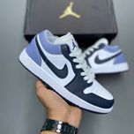 کتونی جردن 1 لو مه نیلی سفید Jordan 1 Low White Indigo Haze