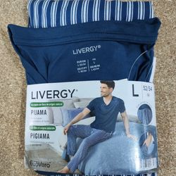 ست تیشرت آستین کوتاه و شلوار مردانه ویسکوز برند لیورجی مدل نفتی