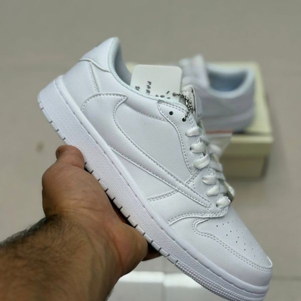 کتونی نایک جردن 1 white party Nike Air Jordan 1 Travis Scott Low White Party