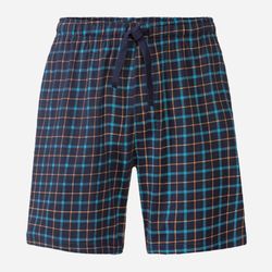 شلوارک راحتی مردانه برند لیورجی مدل چهارخانه آبی سرمهای 2310