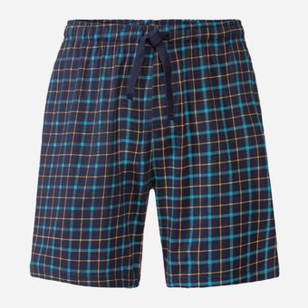 شلوارک راحتی مردانه برند لیورجی مدل چهارخانه آبی سرمه‌ای 2310