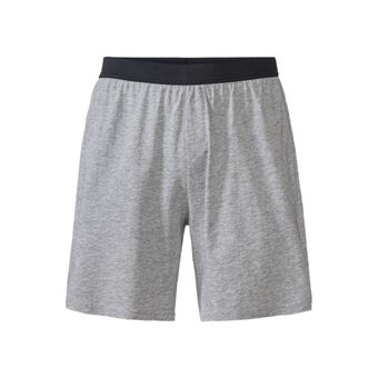 شلوارک نخی راحتی مردانه برند لیورجی مدل طوسی ملانژ 2310