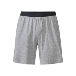 شلوارک نخی راحتی مردانه برند لیورجی مدل طوسی ملانژ 2310