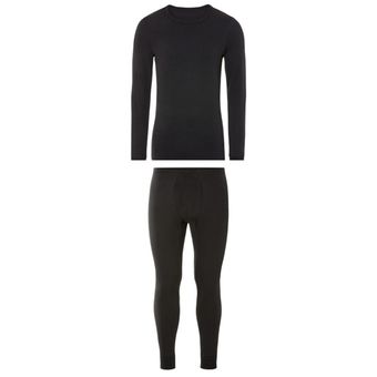 ست بیس لایر زیر حرارتی بلوز و شلوار نانو کرکی مردانه برند لیورجی مدل مشکی