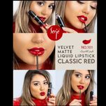 رژ لب مایع مخملی مات سرژه کد 101 (Classic Red)