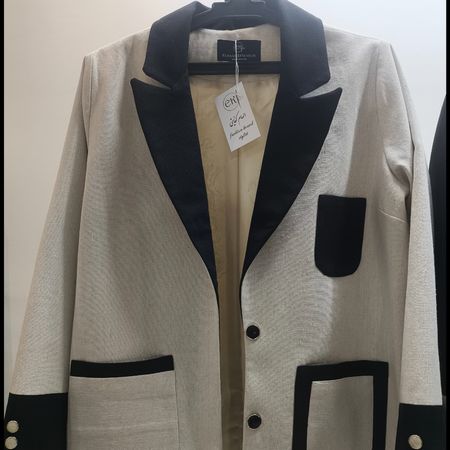 کت تکه دوزی بلیزر,سفید