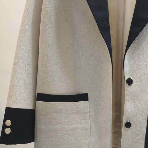 کت تکه دوزی بلیزر,سفید