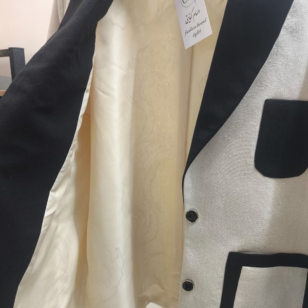 کت تکه دوزی بلیزر,سفید