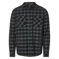 پیراهن مخمل فلانل کبریتی لیورجی مدل چهارخانه مشکی با طرح چهارخانه 467598