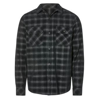 پیراهن مخمل فلانل کبریتی لیورجی مدل چهارخانه مشکی با طرح چهارخانه 467598