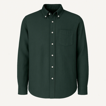 پیراهن آستین بلند مردانه لینن برند لیورجی مدل سبز زیتونی 442987
